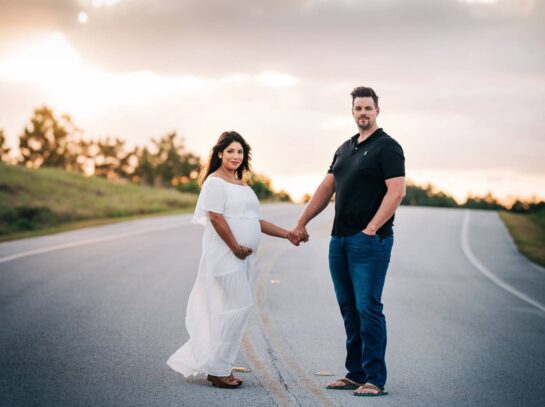 Husband and wife maternity photographer near Orlando Fl